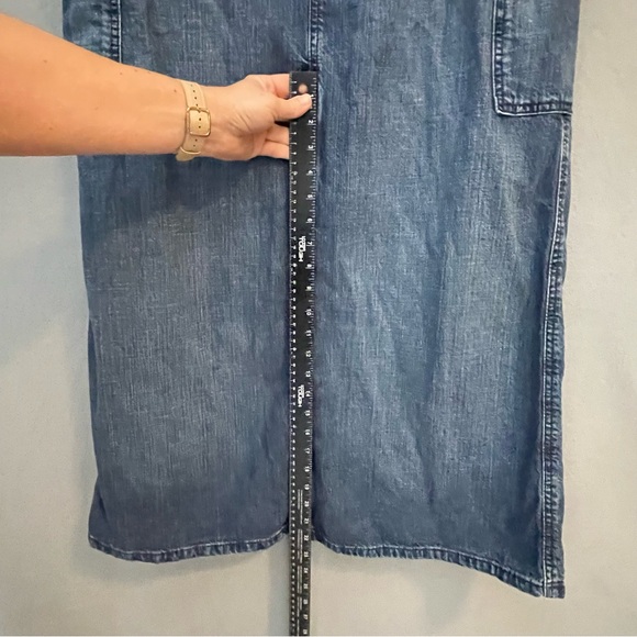 Ralph Lauren Polo Jeans Denim Cargo Maxi Skirt Size 12 - Picture 8 of 10